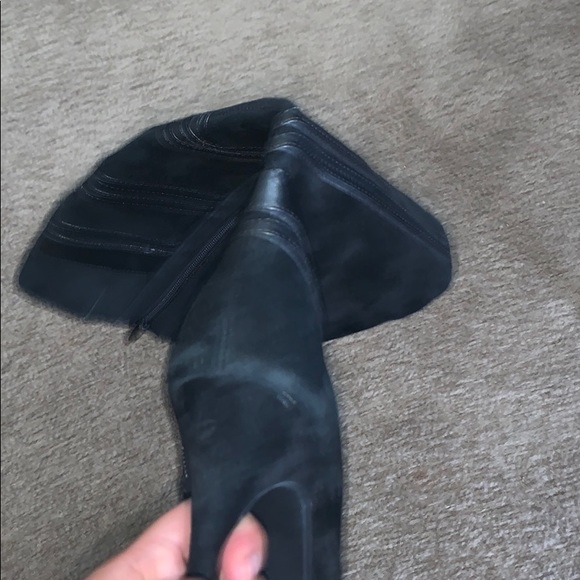 🔥🔥Brand New Leather/Suede Black Boots-Size 8 - Picture 4 of 9